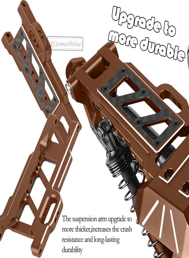 RCarmubWow RC Suspension Arms & Mounts,Caster Blocks,Steering Block,Stub Axle Carriers,Turnbuckles Upgrades Part for 1/10 Slash/Rustler/Stampede/Jat0 4x4(VXL),Hoss 4x4 VXL,Bronze - Image 3